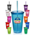 16 oz. Double Wall Acrylic Tumbler with Straw